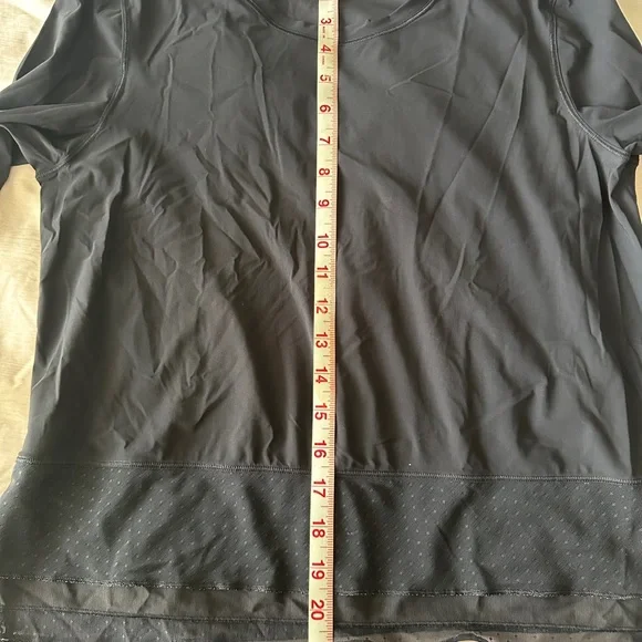 Lululemon Black Mesh Hem Long Sleeve Top – Approx. Size 8 - Picture 7 of 7